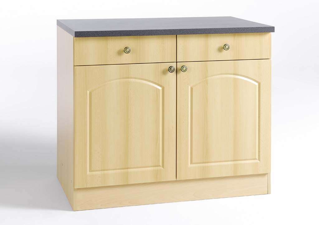 Unterschrank Küche 100 cm mit Arbeitsplatte Anthrazit | kuechen.com